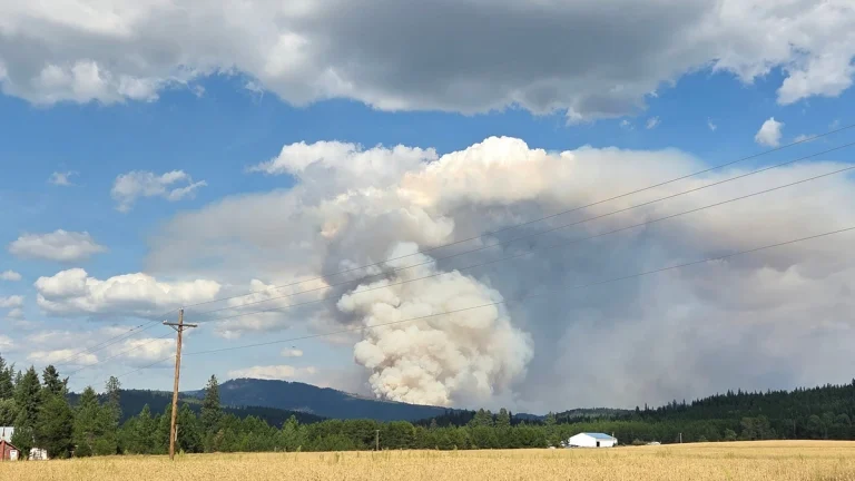 Sunset Fire in Idaho on August 13, 2025.