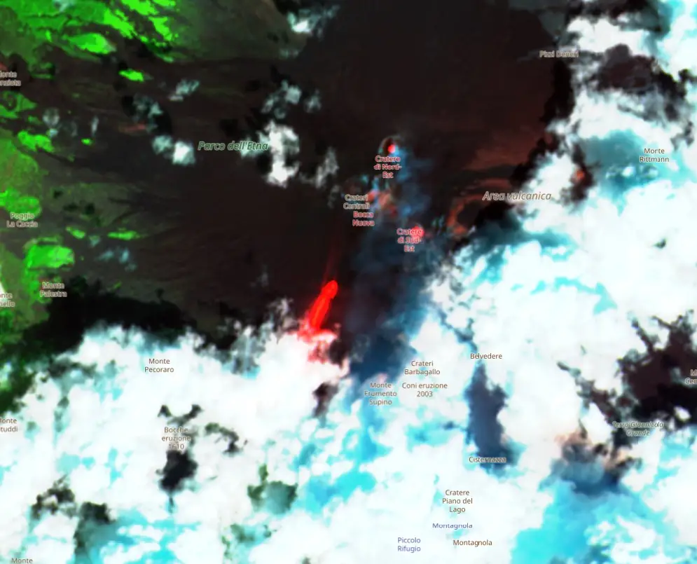swir satellite image of etna volcano italy on august 20 2025 bg