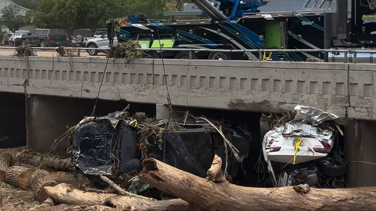 Damage and debris left by flooding across Globe-Miami area on September 27, 2025.