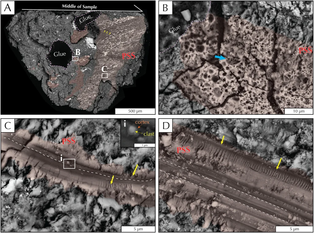 Fault Surface Microstructures under SEM-BSE