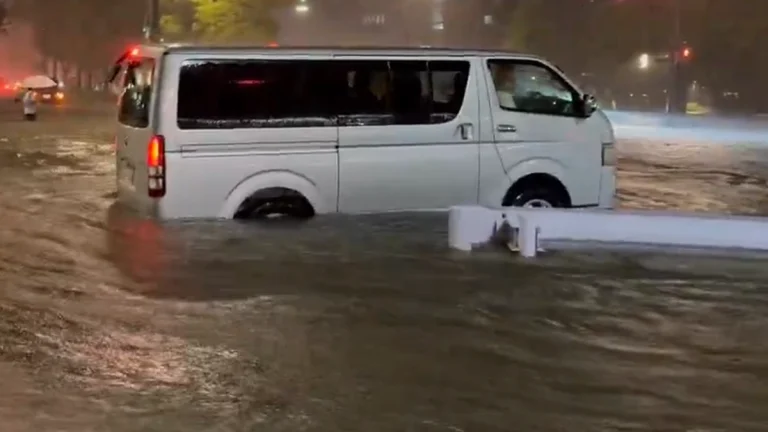 Flooding in Yokkaichi, Japan, on September 11, 2025. Credit: りょん®︎1