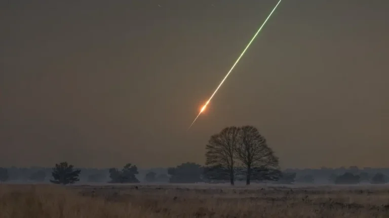 Impact of asteroid 2023 CX1 on February 13, 2023, as seen from the Netherlands