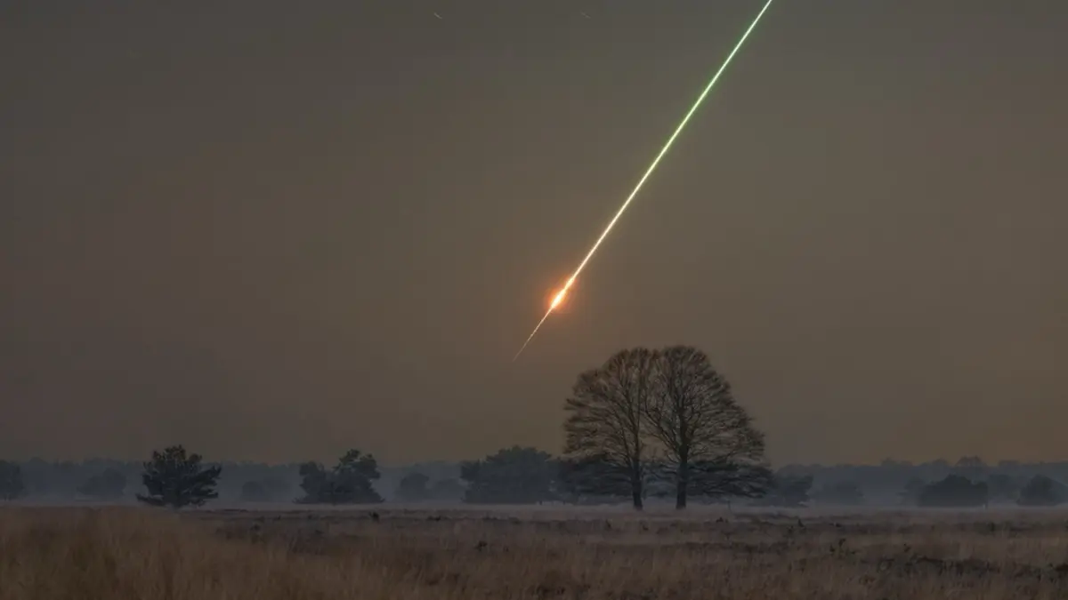 Impact of asteroid 2023 CX1 on February 13, 2023, as seen from the Netherlands