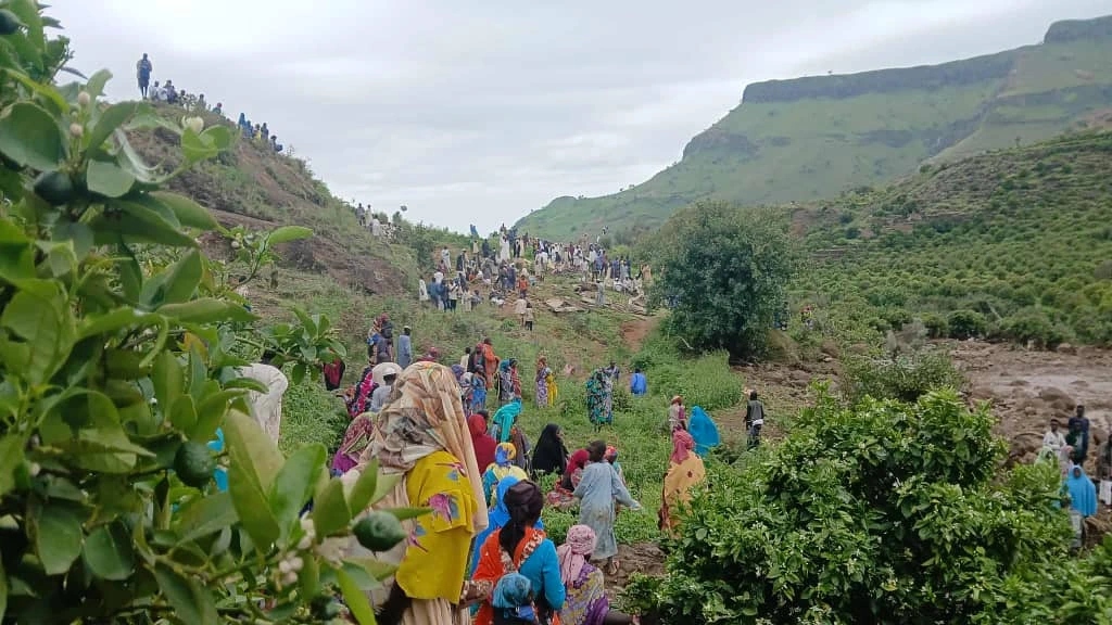 Landslide wipes out the Tarasin village in Sudan's western Darfur, on August 31, 2025. Credit: SLM/A
