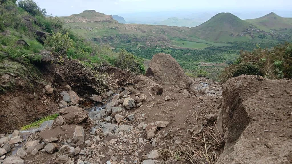 Landslide wipes out the Tarasin village in Sudan's western Darfur, on August 31, 2025. Credit: SLM/A