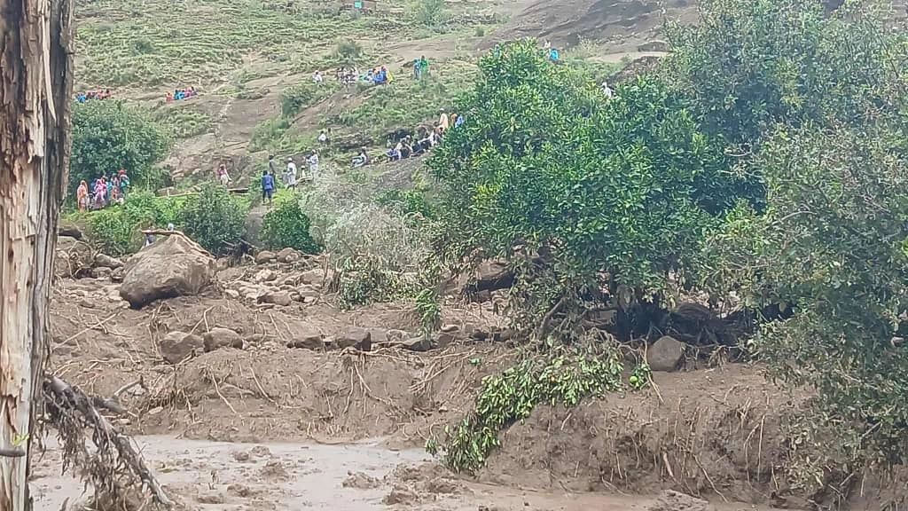Landslide wipes out the Tarasin village in Sudan's western Darfur, on August 31, 2025. Credit: SLM/A