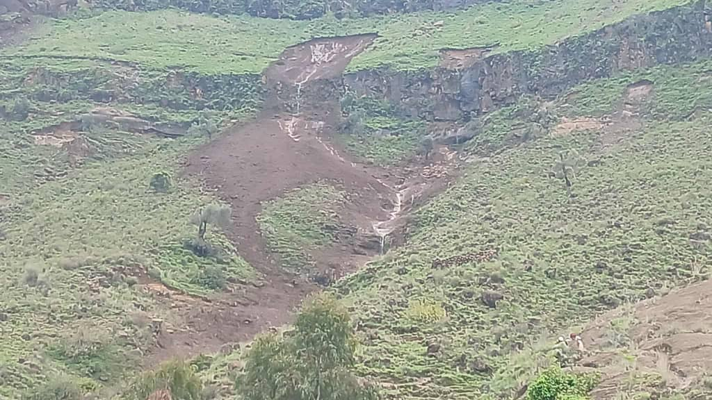 Landslide wipes out the Tarasin village in Sudan's western Darfur, on August 31, 2025. Credit: SLM/A
