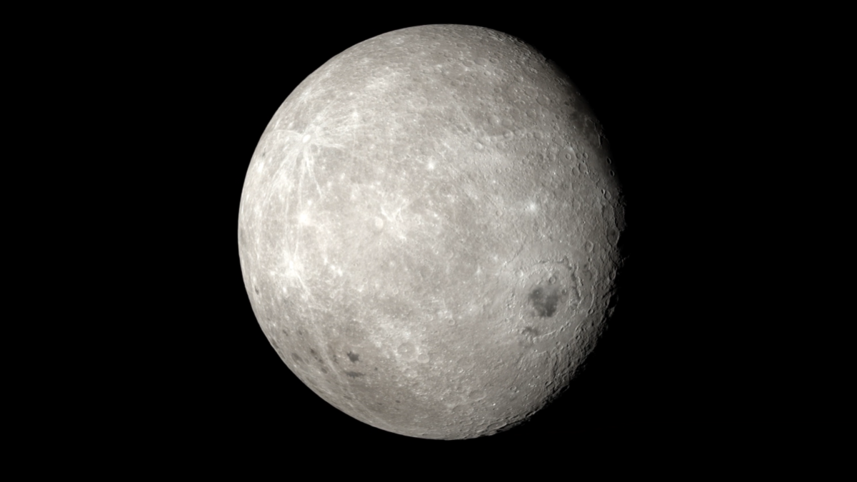 Moon close up visualisation by nasa for artemis ii