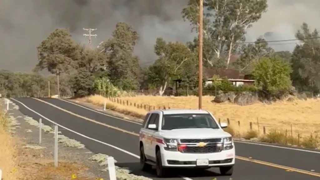 The 6-5 Fire burning in California on September 2, 2025