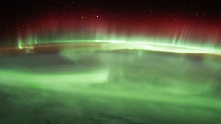Aurora seen from ISS in August 2022