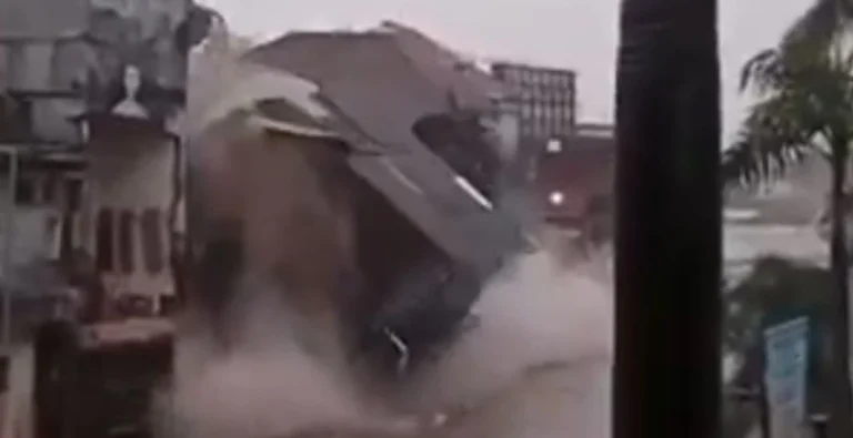 building collapse in bali indonesia after heavy rains and floods september 2025
