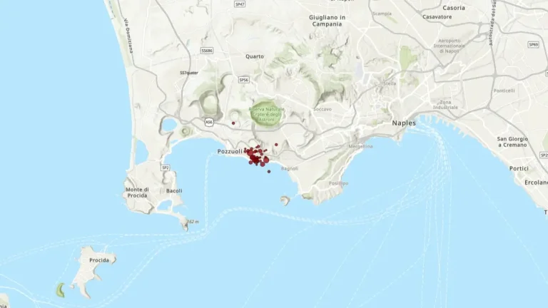 earthquake swarm in campi flegrei naples italy august 31 to september 1 2025 f