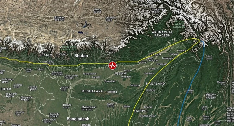 epicenter m5.8 earthquake assam india september 14 2025