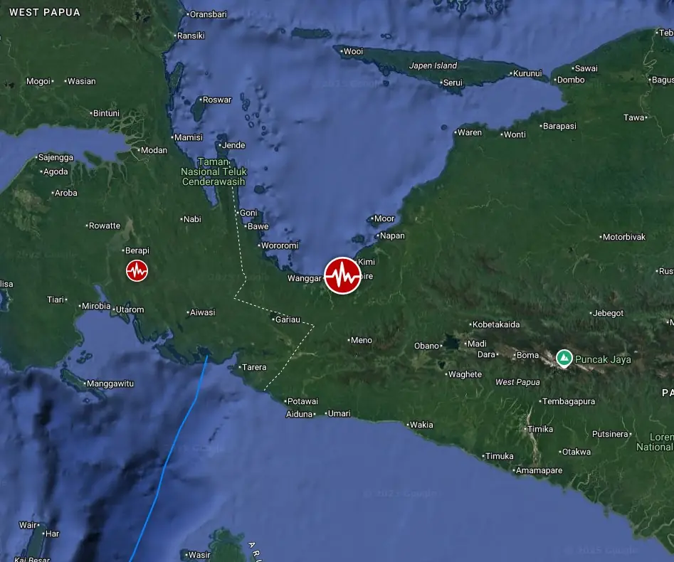 epicenter m6.2 earthquake papua new guinea september 18 2025 bg