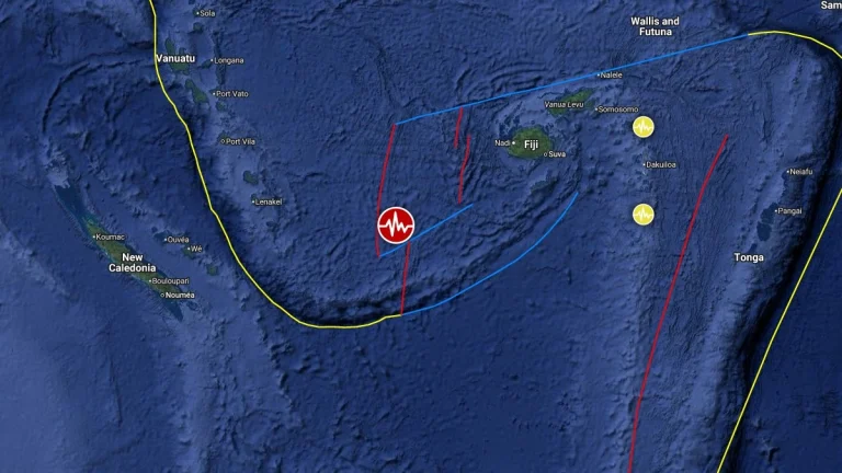 epicenter of m6.4 earthquake in vanuatu region on september 8 2025 f