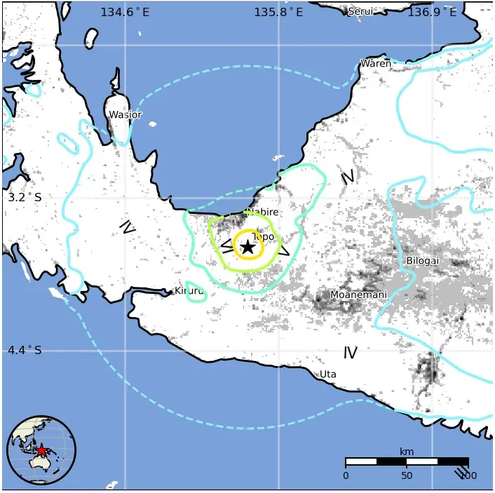 m6.1 earthquake west papua region indonesia september 18 2025 usgs epe