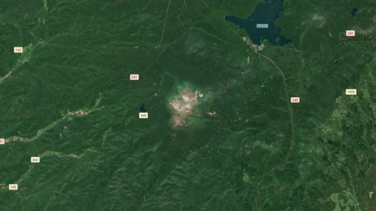 satellite image of meakandake volcano on september 15 2025