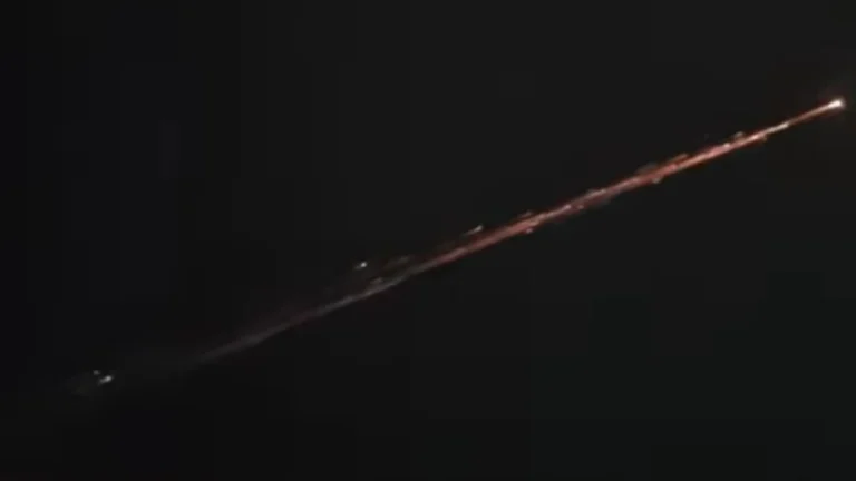 space debris burns up in atmosphere over delhi india september 19 2025.