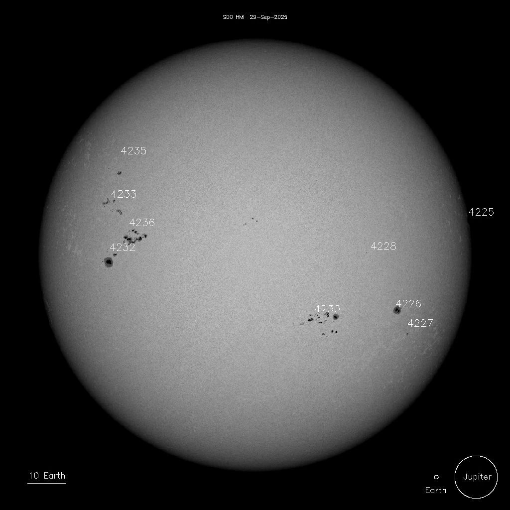sunspots on september 29 2025
