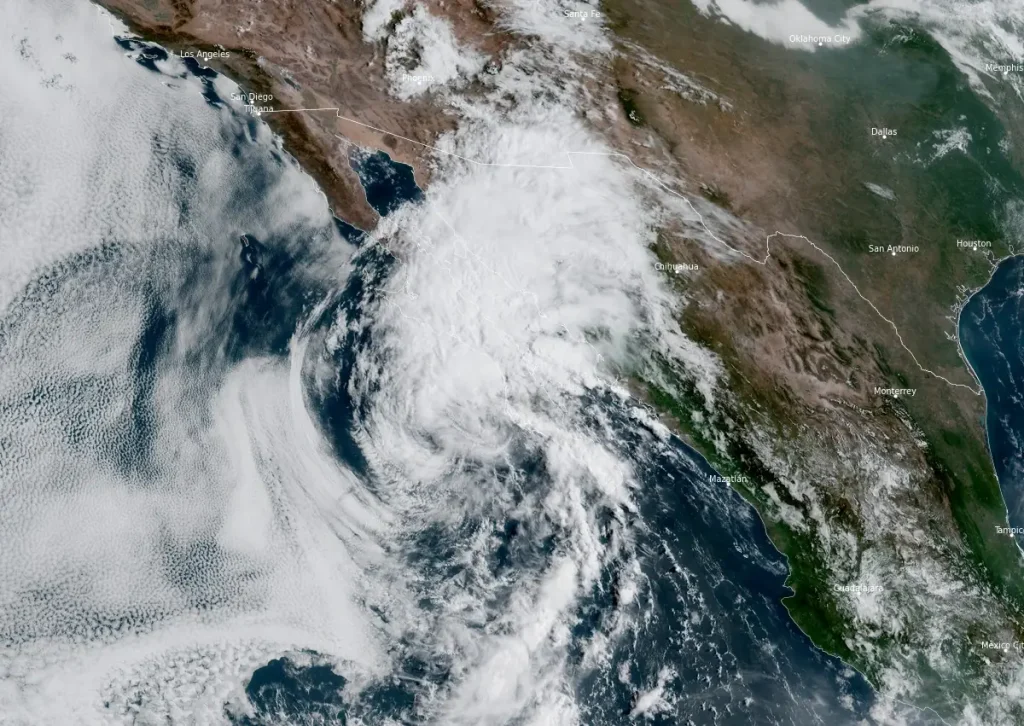 tropical storm lorena satellite image at 1610 utc on september 4 2025 noaa goes west bg