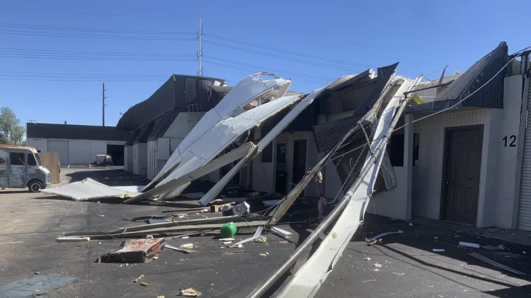 Damage caused by a microburst in Tempe Arizona on October 13, 2025. Credit: NWS