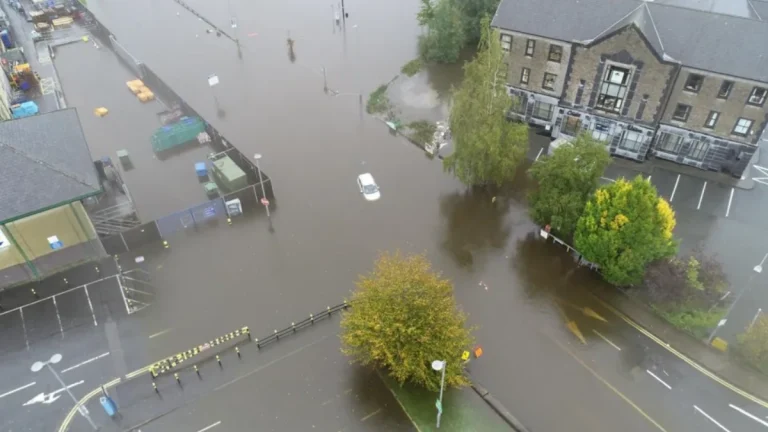 Flooding triggered by Storm Amy in Northern Ireland on October 4, 2025. Credit: Monaghan County Council