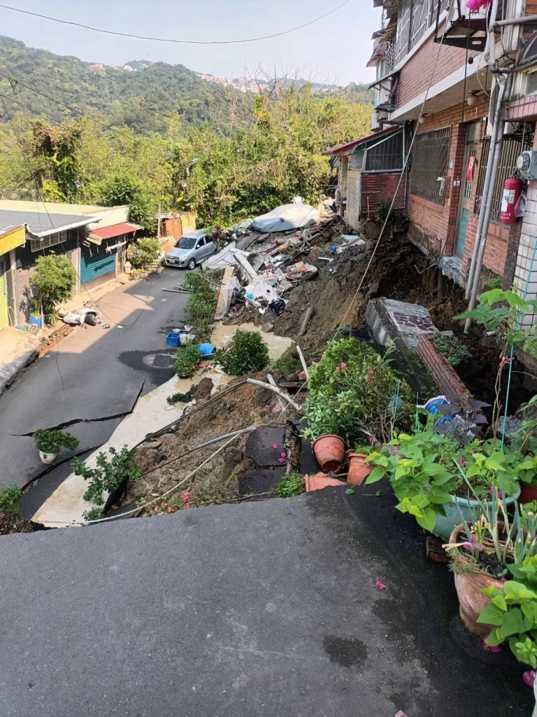 Land subsidence in New Taipei City