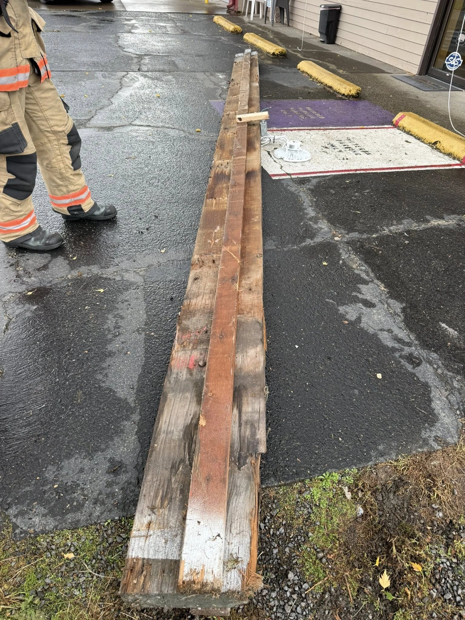 Potential tornado damage in Longview, Washington on October 12, 2025. Credit: Longview Fire Department