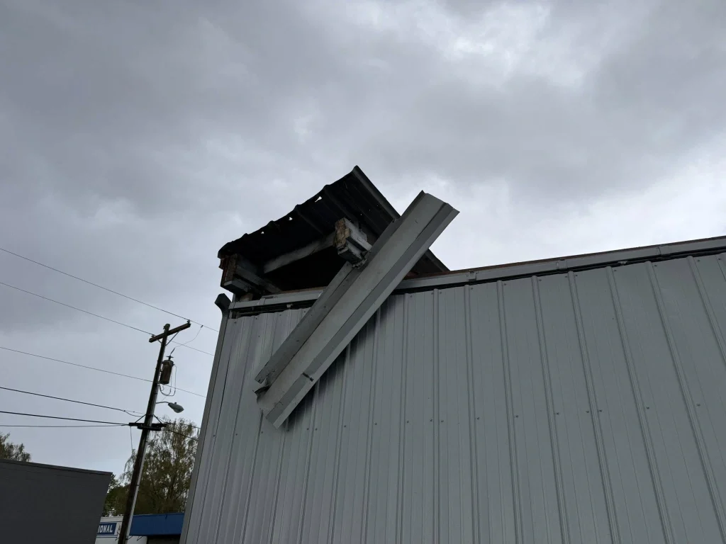 Potential tornado damage in Longview, Washington on October 12, 2025. Credit: Longview Fire Department