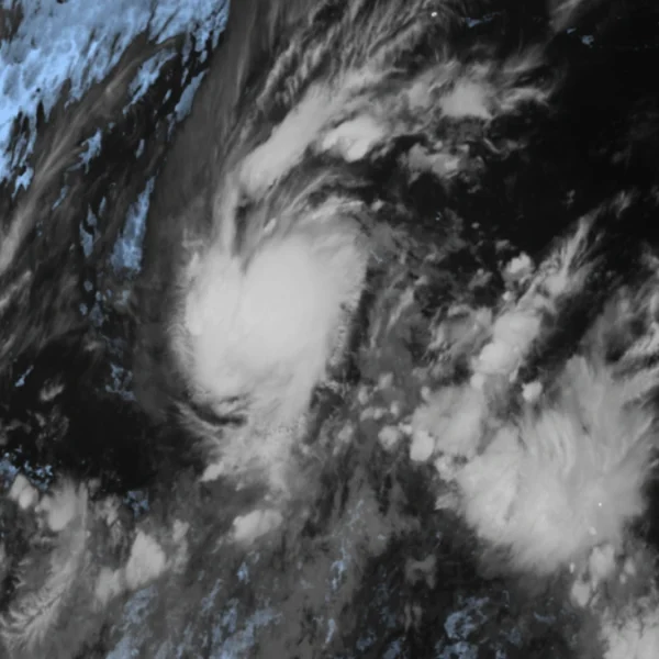 Satellite image of Tropical Storm Sonia as of 09:40 UTC on October 25, 2025. Credit: NOAA/GOES-19, RAMMB/CIRA, The Watchers
