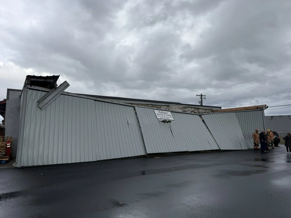 Potential tornado damage in Longview, Washington on October 12, 2025. Credit: Longview Fire Department