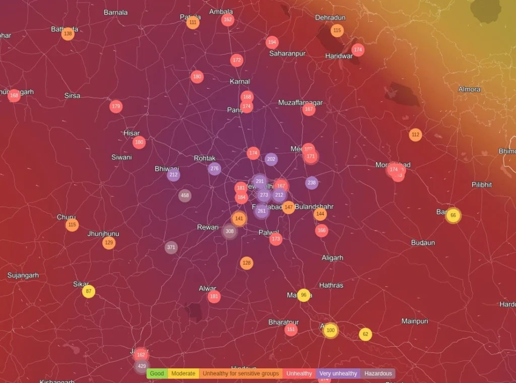 delhi air quality index 0847 utc october 21 2025