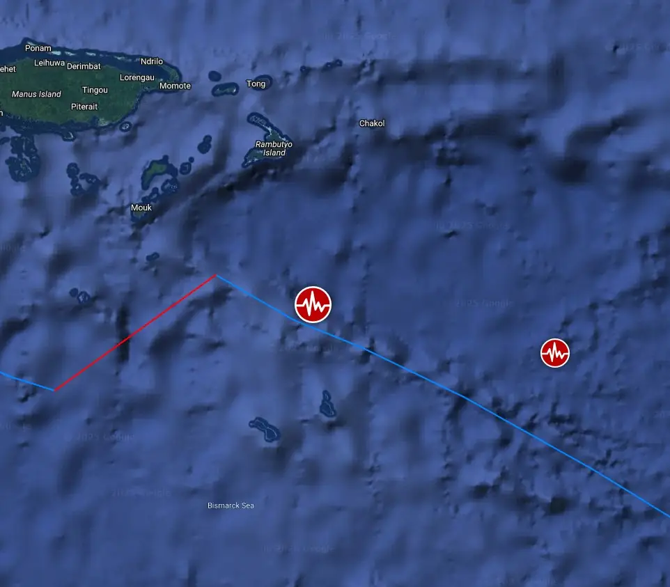 epicenter m6.3 earthquake admiralty islands region papua new guinea october 10 2025 bg