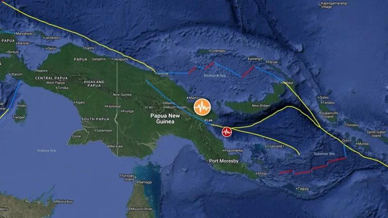 epicenter of m6.7 earthquake papua new guinea october 7 2025