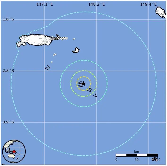 m6.3 earthquake admiralty islands region papua new guinea october 10 2025 usgs epe
