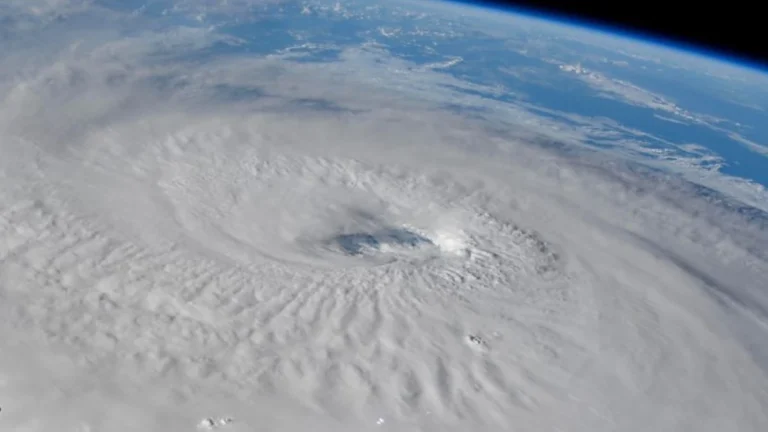 typhoon halong seen from ISS on October 9 2025
