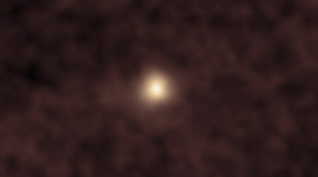 A faint image of comet 3I-ATLAS as observed by ESA-NASA’s SOHO mission between Oct. 15–16, 2025