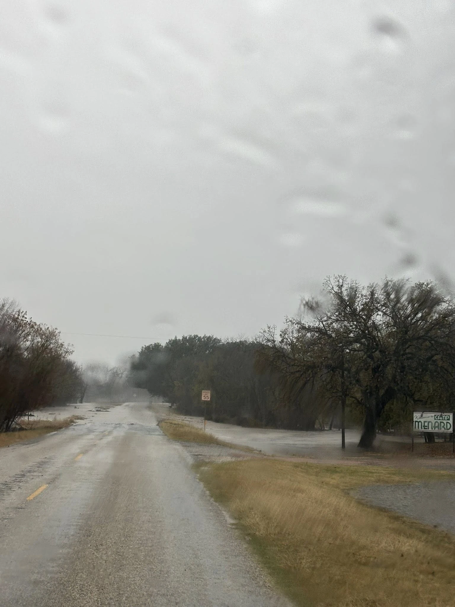 Flooding in Menard County after heavy rainfall through November 20, 2025. Credit: Brandon Corbin