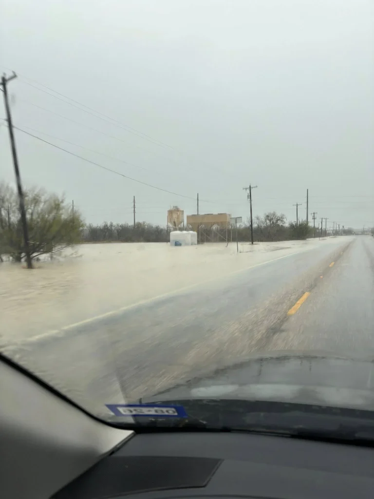 Flooding in Menard County after heavy rainfall through November 20, 2025. Credit: Brandon Corbin