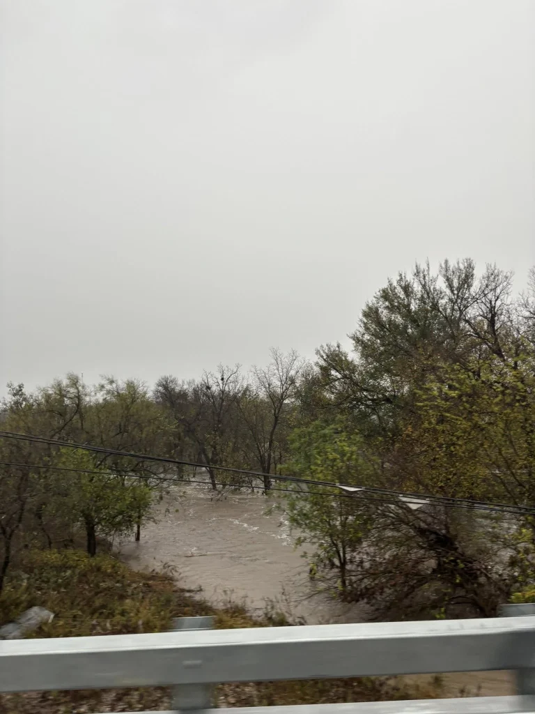 Flooding in Menard County after heavy rainfall through November 20, 2025. Credit: Brandon Corbin