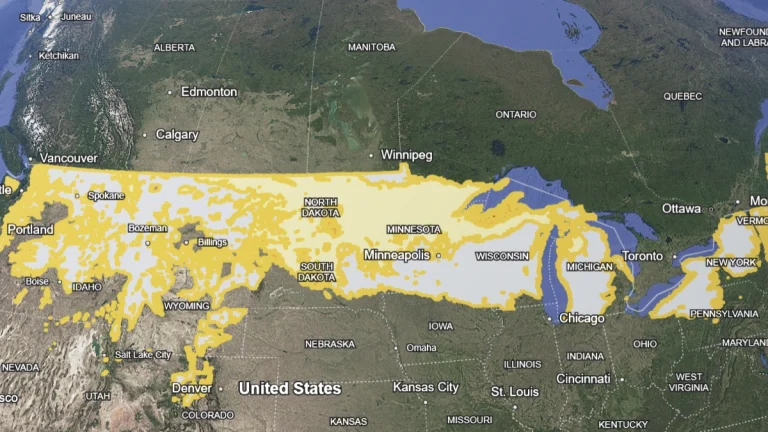Google earth overlay of WPC WSSI 1-3 days as of November 24, 2025. Credit: WPC/Google Earth