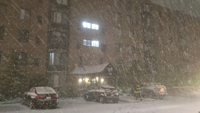 Heavy snow in Chicago on Sunday night, November 9, 2025. Credit: Chicago Fire Media