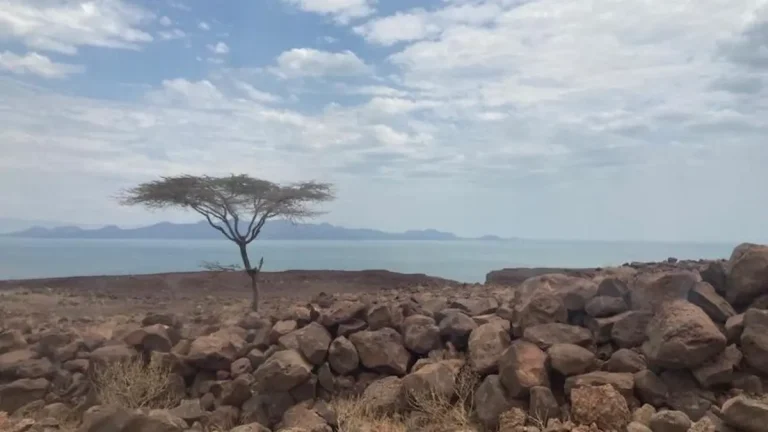 Lake Turkana, seen in the background in Kenya’s Rift Valley, sits within one of the most tectonically active regions on Earth