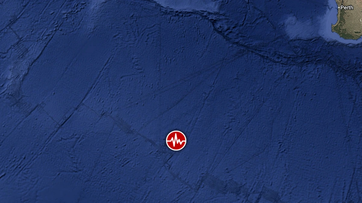 Epicenter of M6.0 earthquake in southeast Indian Ridge on October 31, 2025. Credit: TW/SAM, Google