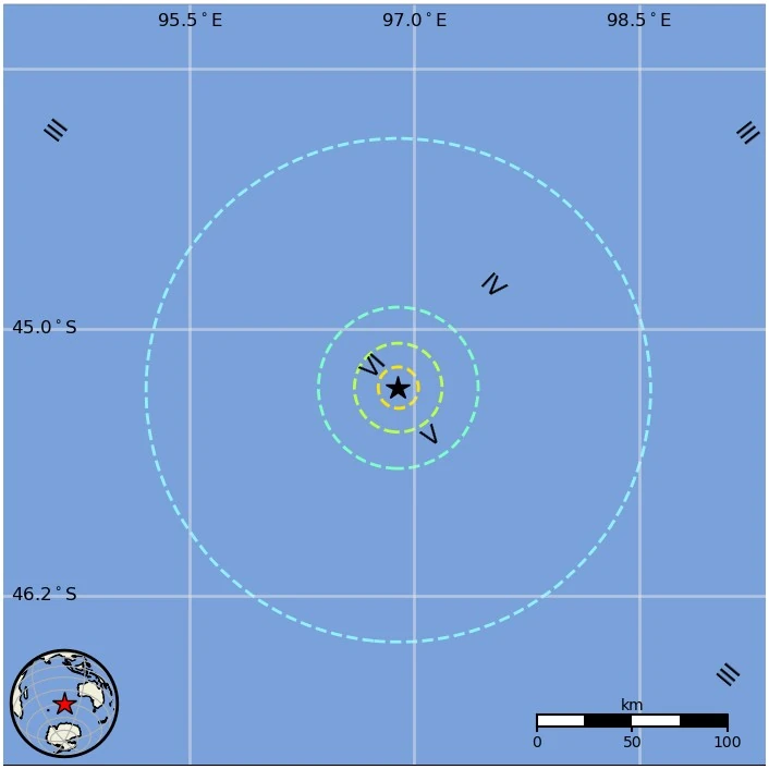 M6.0 earthquake southeast Indian Ridge October 31, 2025 USGS epe
