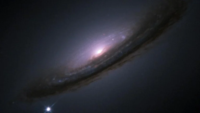 Researchers used type Ia supernovae, similar to SN1994d pictured in its host galaxy NGC4526, to help establish that the universe’s expansion may actually have started to slow