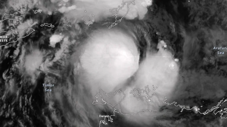 Satellite image of Tropical 02U as of 15:50 UTC on November 18, 2025