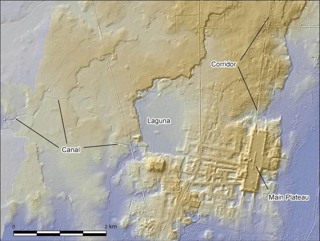 Inomata and his colleagues first found clues of Aguada Fénix in 2017 using lidar, or light detection and ranging, which uses lasers from an airplane flown overhead to scan through jungle and forest to create 3D maps of humanmade structures