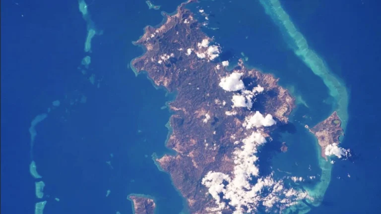 The volcano (not visible in this image) emerged near Mayotte Island (pictured), located between East Africa and Magagascar
