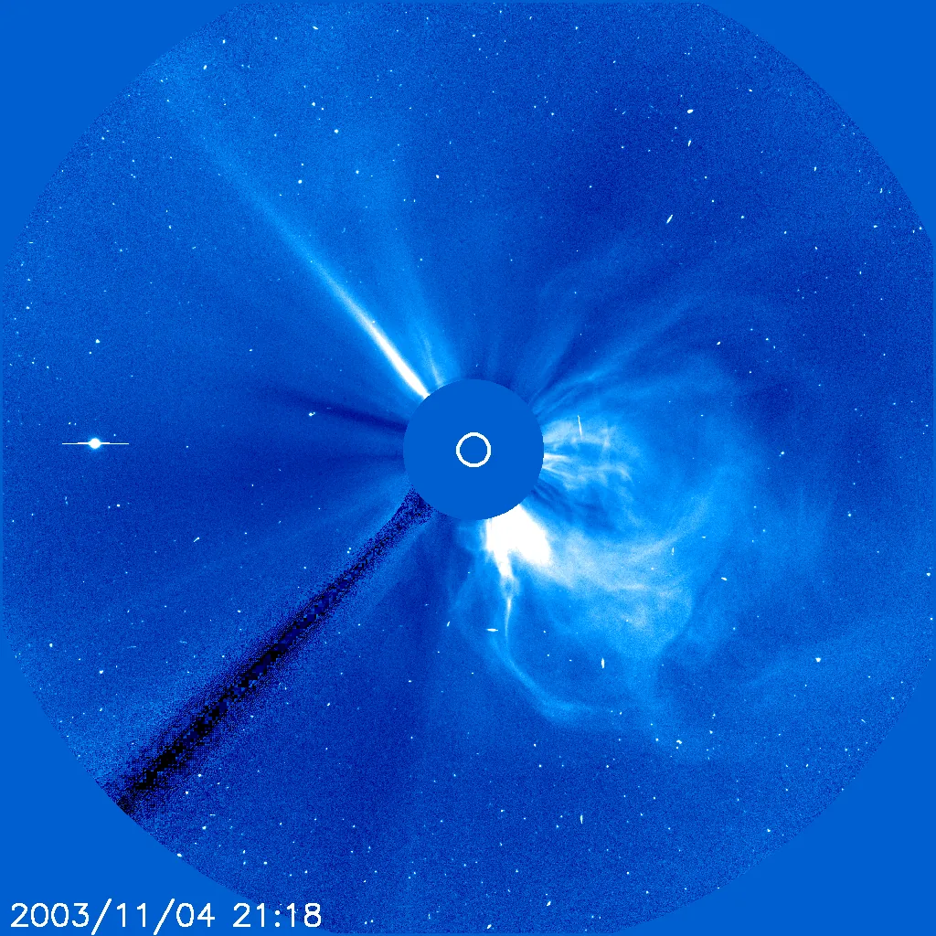 november 4 2003 x45 solar flare cme
